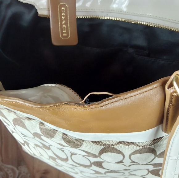 Coach Printed Signature Canvas and Calf Leather Tote - Picture 5 of 15